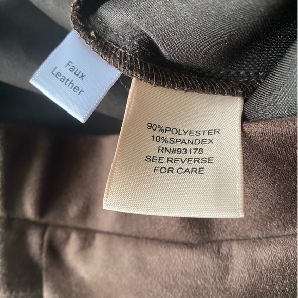 Philosophy faux suede chocolate brown leggings NWT size xs - Picture 6 of 6